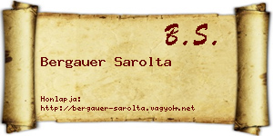 Bergauer Sarolta névjegykártya